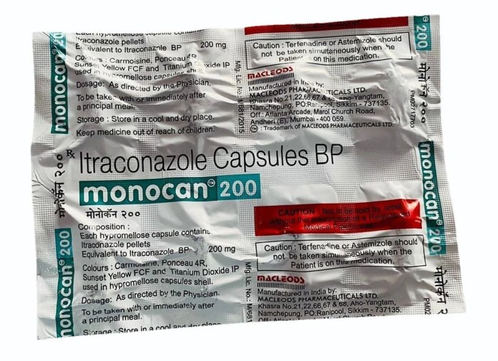 Itraconazole capsules prescription