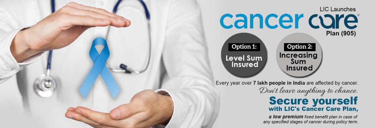 Cancer care insurance plan