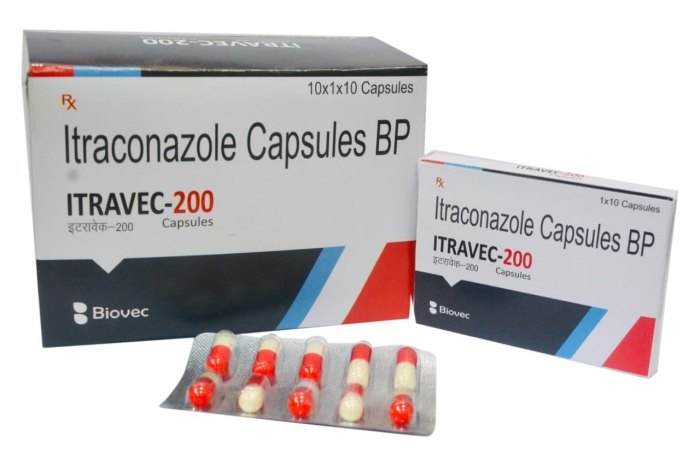 Itraconazole capsules 200 mg